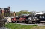 NS 9217 leads train 64D past Union Station